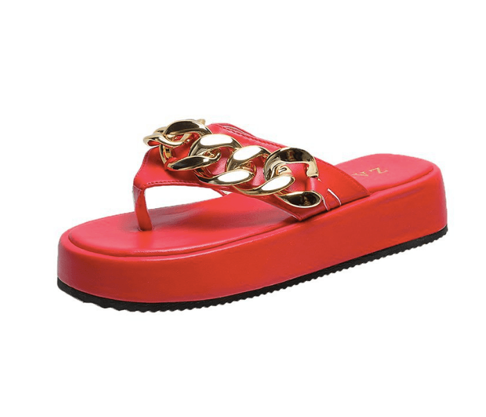 Thick-soled chain sandals