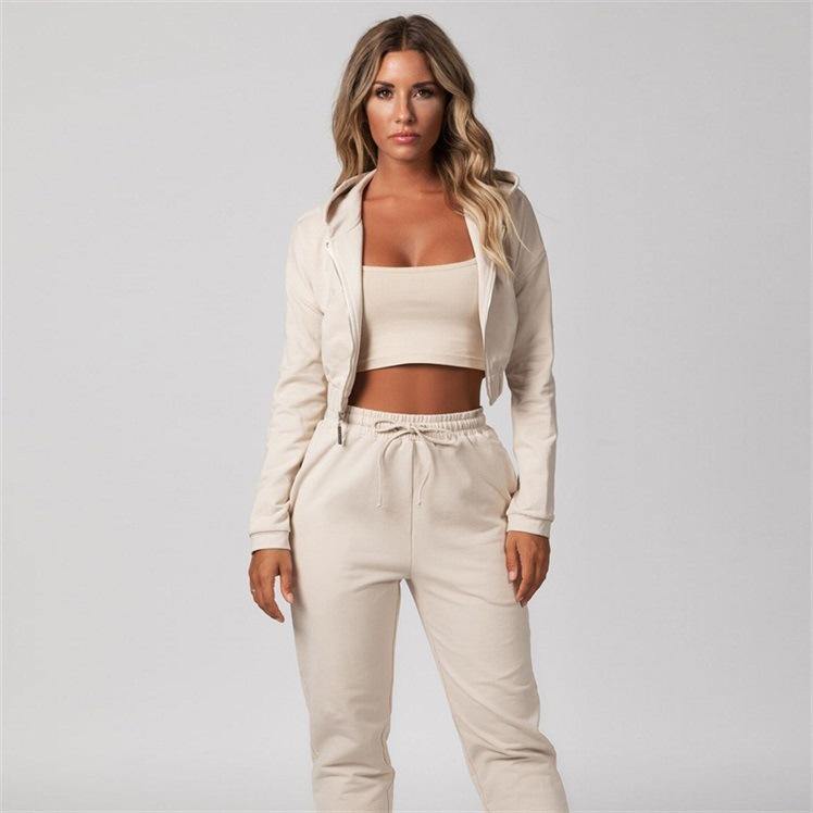 hoodie two piece set embroidered