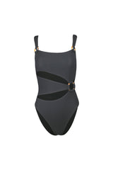 one-piece ring connection hollow swimsuit