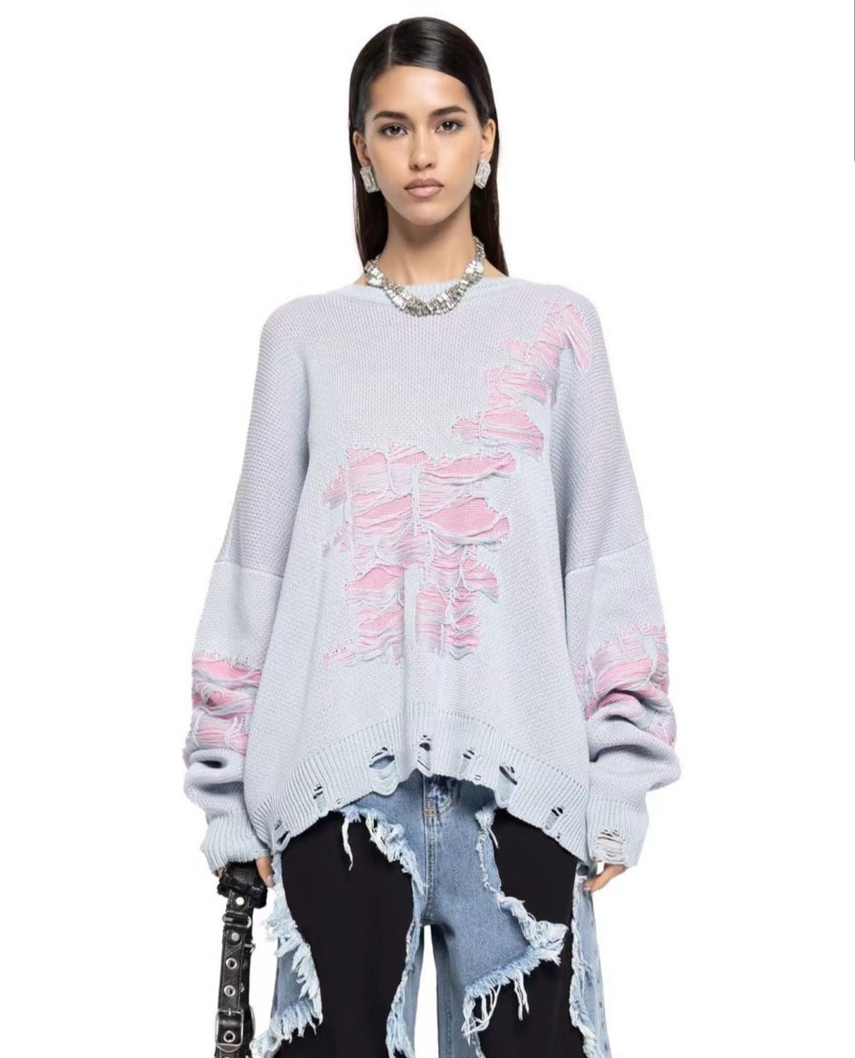 Street style tassel design sweatershirt