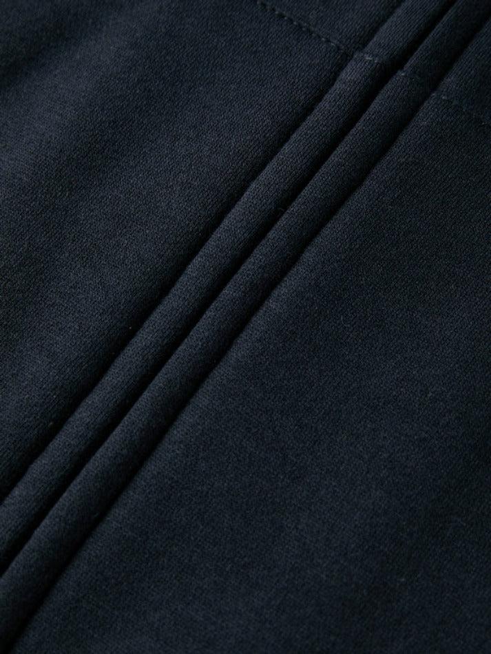 Solid Color Fleece Lined Zip Up Hoodie