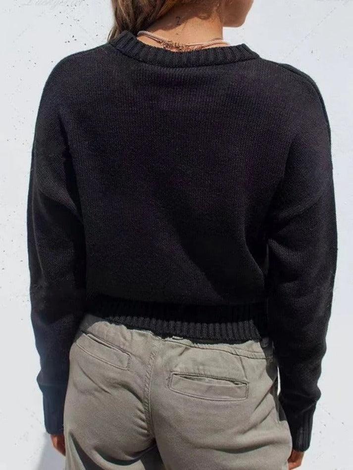 Love Me Black Pullover Sweater