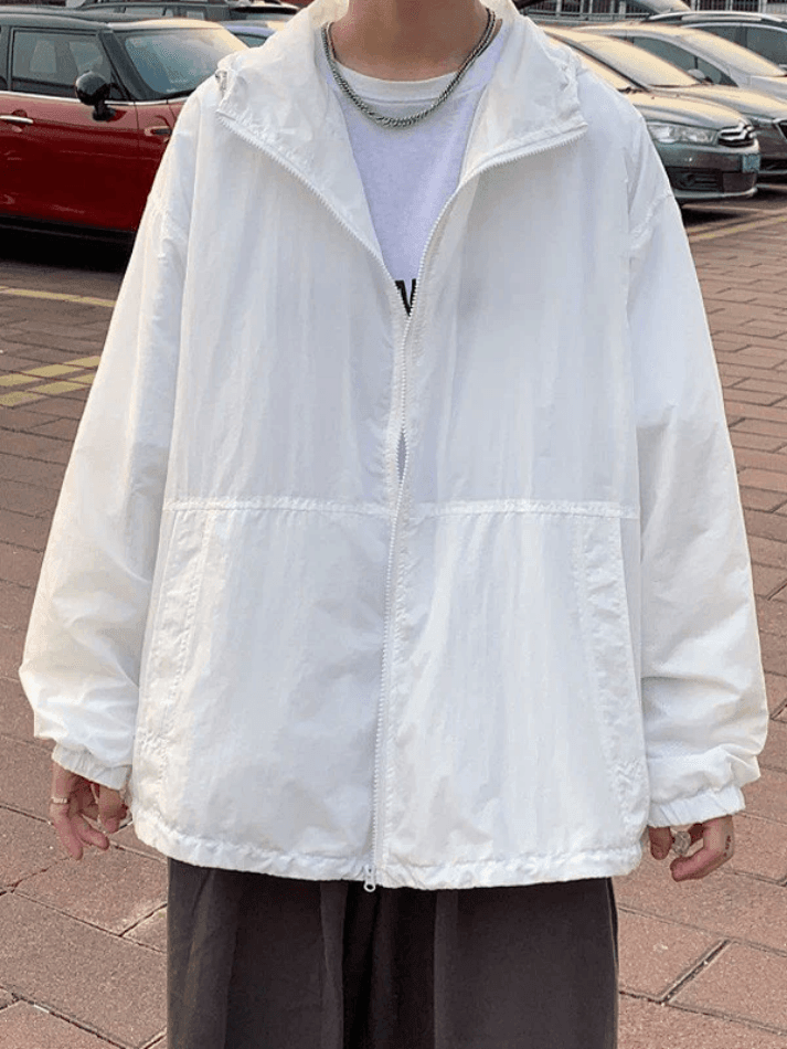 Men's Lightweight Zipper Hooded Jacket