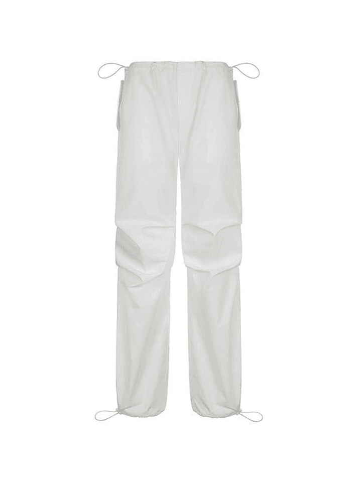 Relaxed Drawstring Low Waist Cargo Pants